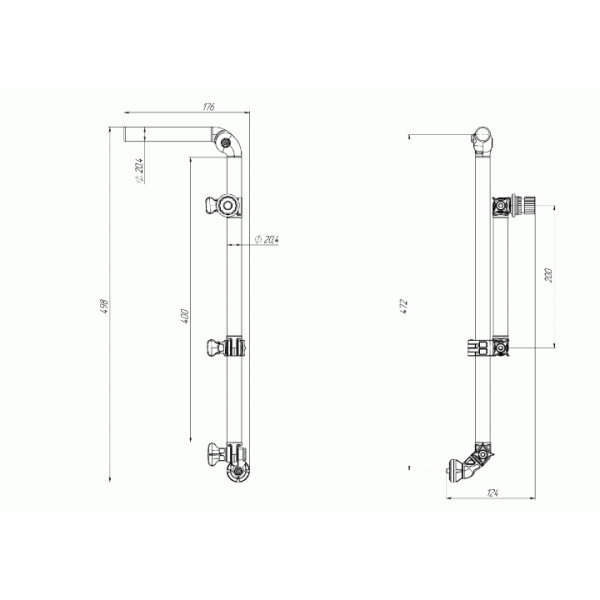 Onboard Transducer Arm Mount for Garmin Panoptix LiveScope - Afbeelding 2