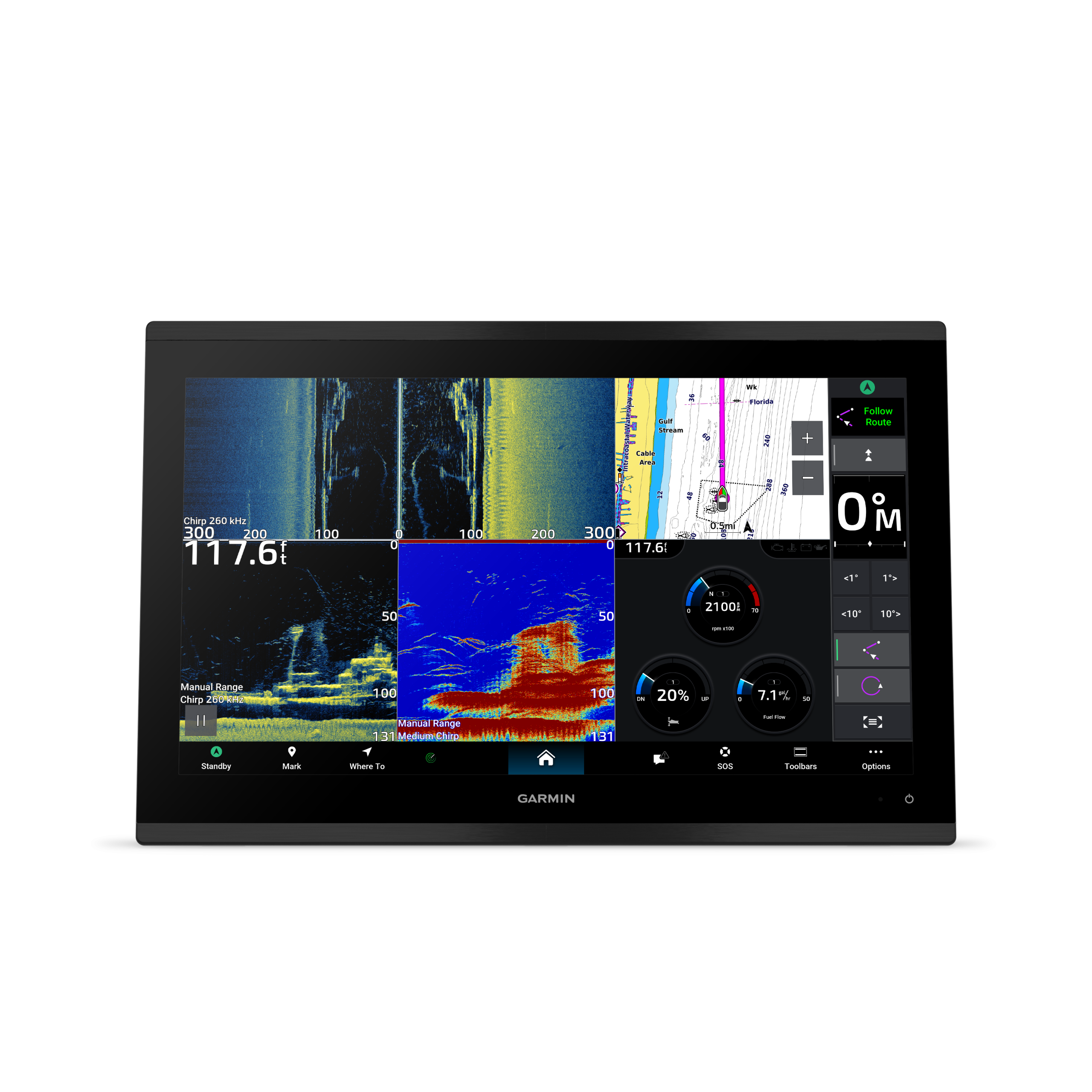GPSMAP® 9017xsv Premium kaartplotter met wereldwijde basiskaart